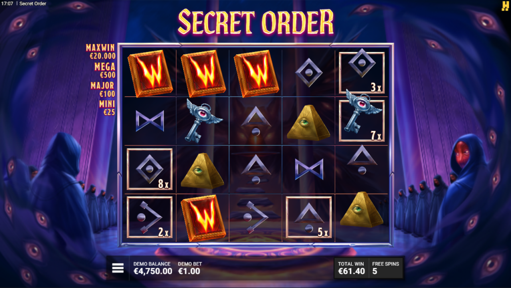 Secret Order Hacksaw Gaming Slot Review Online Slots Casino New Volatile Bonus Free Games Spins