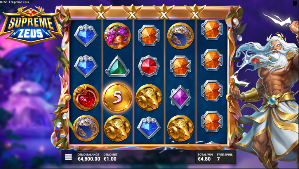 Supreme Zeus Hacksaw Gaming Slot Review Online Slots Casino New Volatile Bonus Free Games Spins