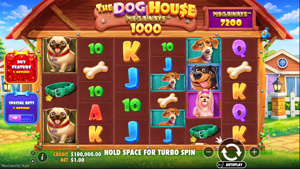 The Dog House Megaways 1000 Pragmatic Play Slot Review Online Slots Casino New Volatile