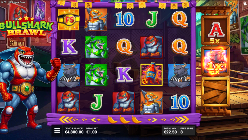 Bullshark Brawl Bullshark Games Slot Review Online Slots Casino New Volatile Bonus Free Games Spins
