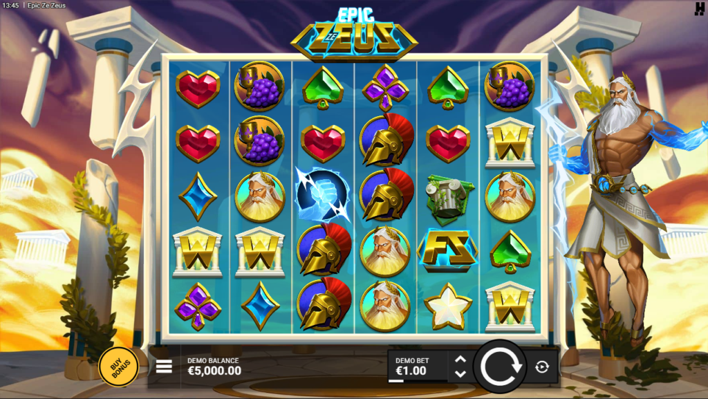 Epic Ze Zeus Hacksaw Gaming Slot Review Online Slots Casino New Volatile
