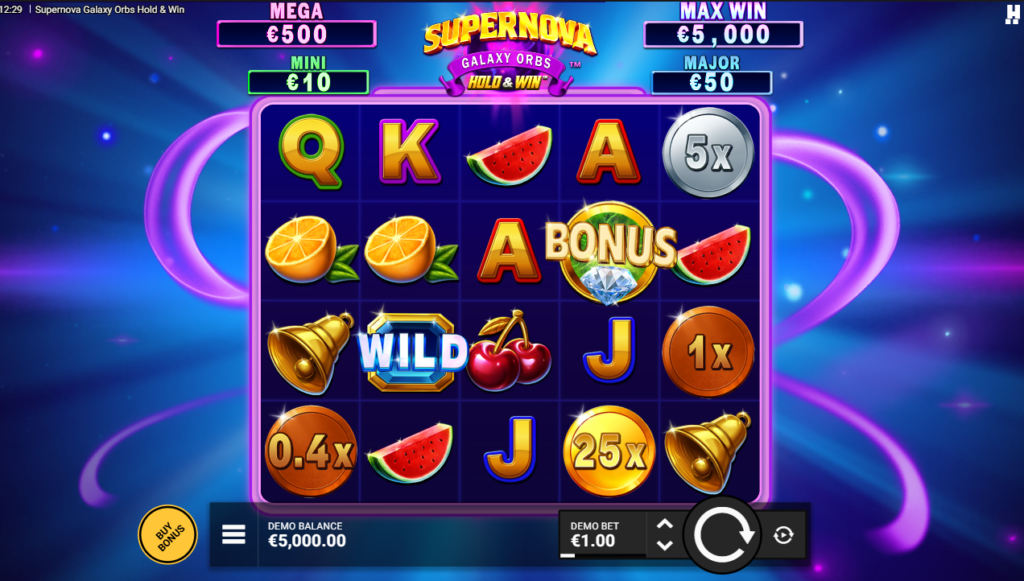 Supernova Galaxy Orbs Hacksaw Gaming Slot Review Online Slots Casino New Volatile