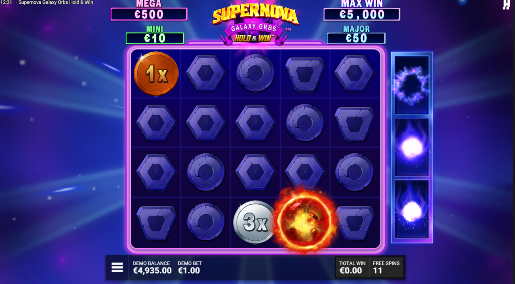 Supernova Galaxy Orbs Hacksaw Gaming Slot Review Online Slots Casino New Volatile
