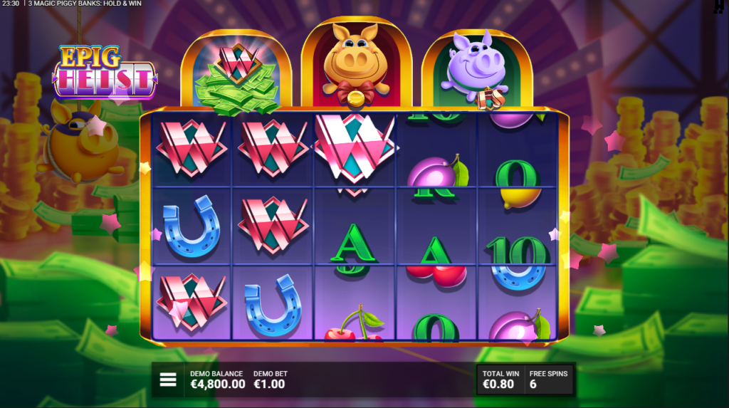 3 Magic Piggy Banks Hold & Win Hacksaw Gaming Slot Review Online Slots Casino New Volatile Symbols Pay Table Line Bonus Free Games
