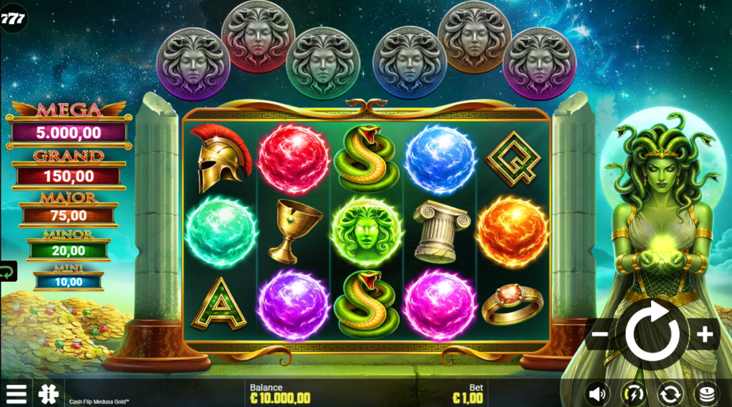 Cash Flip Medusa Gold Snowborn Games Slot Review Online Slots Casino New Volatile