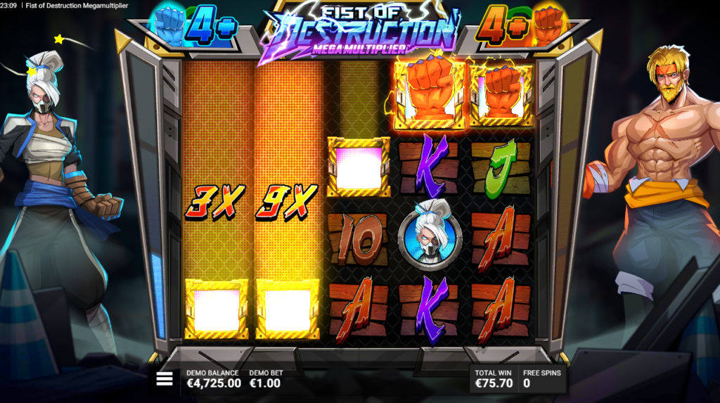 Fist of Destruction Megamultiplier Hacksaw Gaming Slot Review Online Slots Casino New Volatile Bonus Free Games Spins