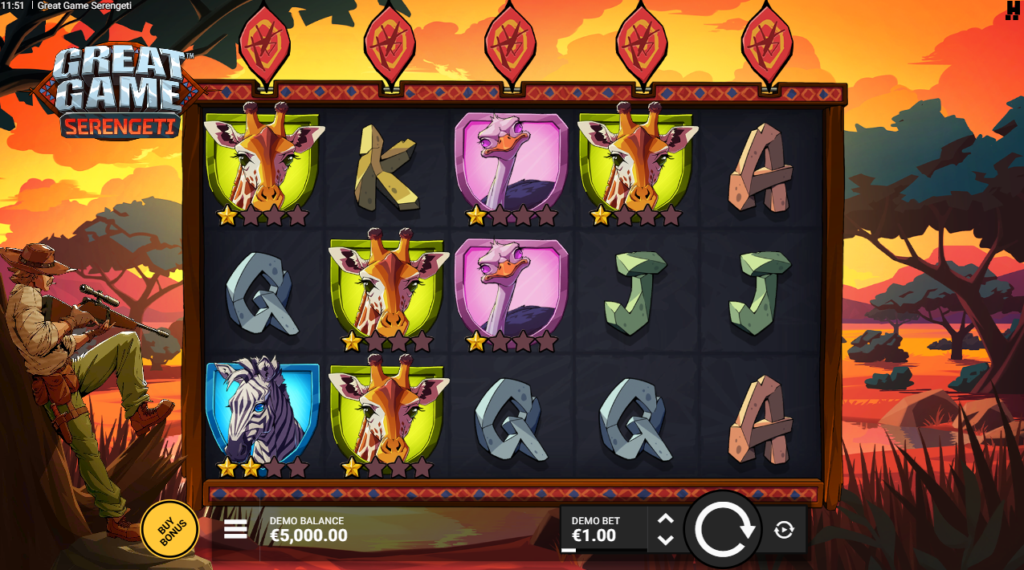 Great Game Serengeti Hacksaw Gaming Slot Review Online Slots Casino New Volatile