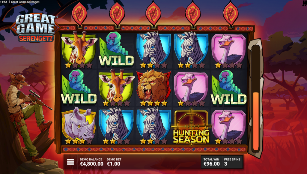 Great Game Serengeti Hacksaw Gaming Slot Review Online Slots Casino New Volatile Bonus Free Games Spins