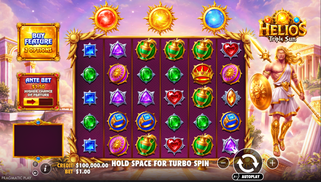 Helios Triple Sun Pragmatic Play Slot Review Online Slots Casino New Volatile