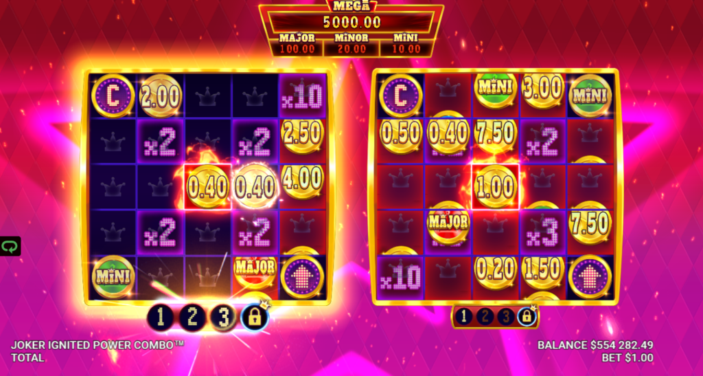 Joker Ignited Power Combo Just For The Win Studios Slot Review Online Slots Casino New Volatile Bonus Free Games Spins