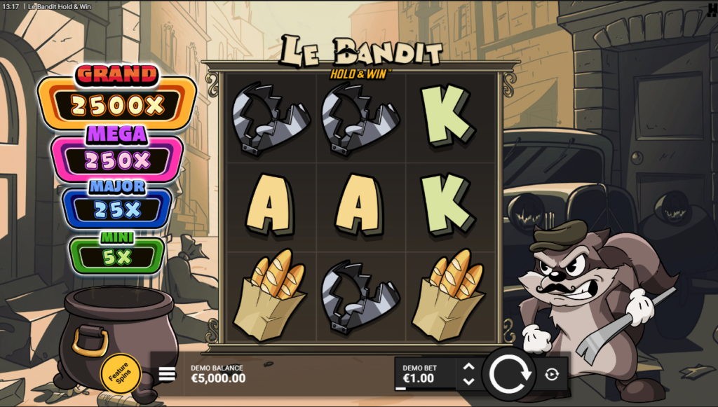 Le Bandit Hold & Win Hacksaw Gaming Slot Review Online Slots Casino New Volatile