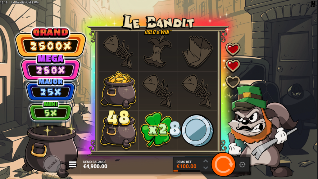 Le Bandit Hold & Win Hacksaw Gaming Slot Review Online Slots Casino New Volatile