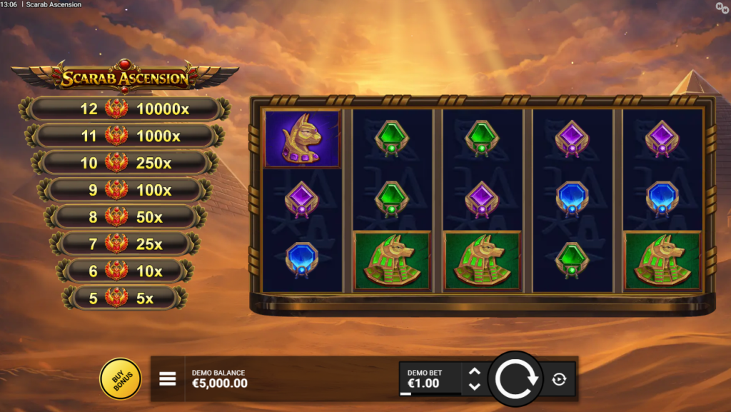 Scarab Ascension NowNow Gaming Slot Review Online Slots Casino New Volatile