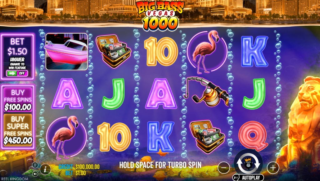 Big Bass Vegas 1000 Reel Kingdom Slot Review Online Slots Casino New Volatile