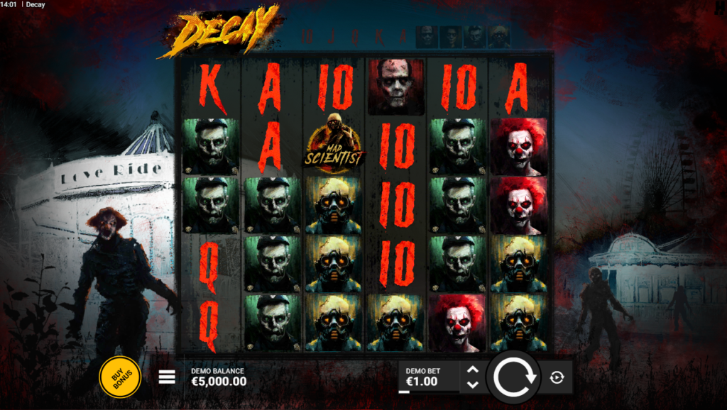 Decay Hacksaw Gaming Slot Review Online Slots Casino New Volatile