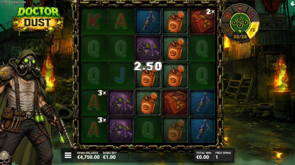 Doctor Dust Bullshark Games Slot Review Online Slots Casino New Volatile Free Games Spins Bonus