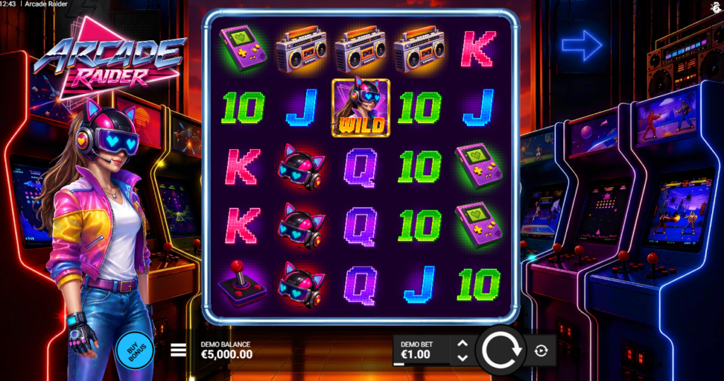 Arcade Raider Bullshark Games Slot Review Online Slots Casino New Volatile