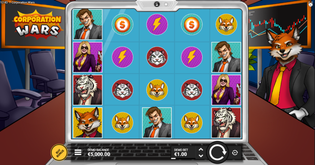 Corporation Wars Kitsune Studios Slot Review Online Slots Casino New Volatile
