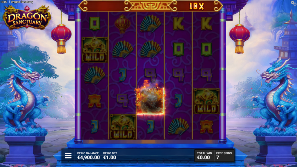Dragon Sanctuary NowNow Gaming Slot Review Online Slots Casino New Volatile Features Free Spins Mechanics