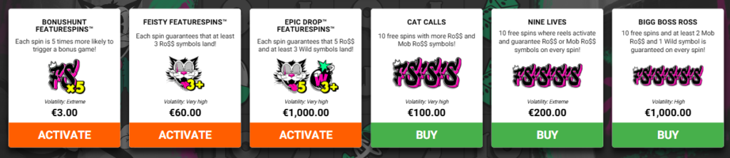 Mob Ross Hacksaw Gaming Slot Review Online Slots Casino New Volatile Bonus Free Games Spins