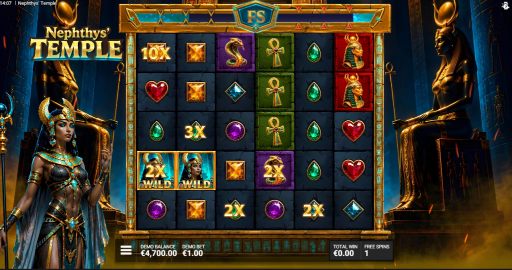 Nephthy’s Temple Bullshark Games Slot Review Online Slots Casino New Volatile