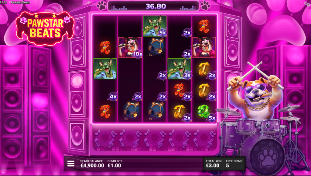 Pawstar Beats NowNow Gaming  Slot Review Online Slots Casino New Volatile