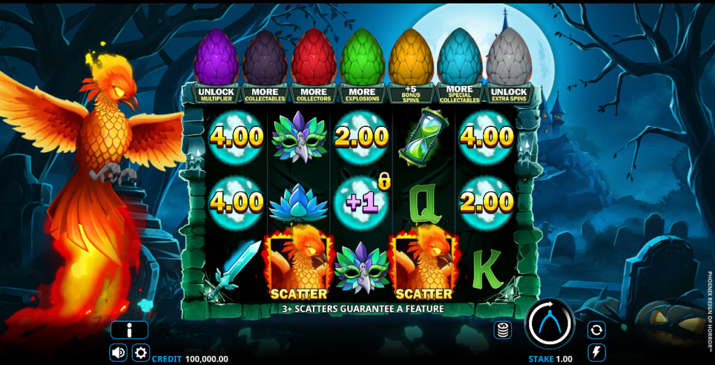 Phoenix Reign of Horror Wishbone Games Slot Review Online Slots Casino New Volatile